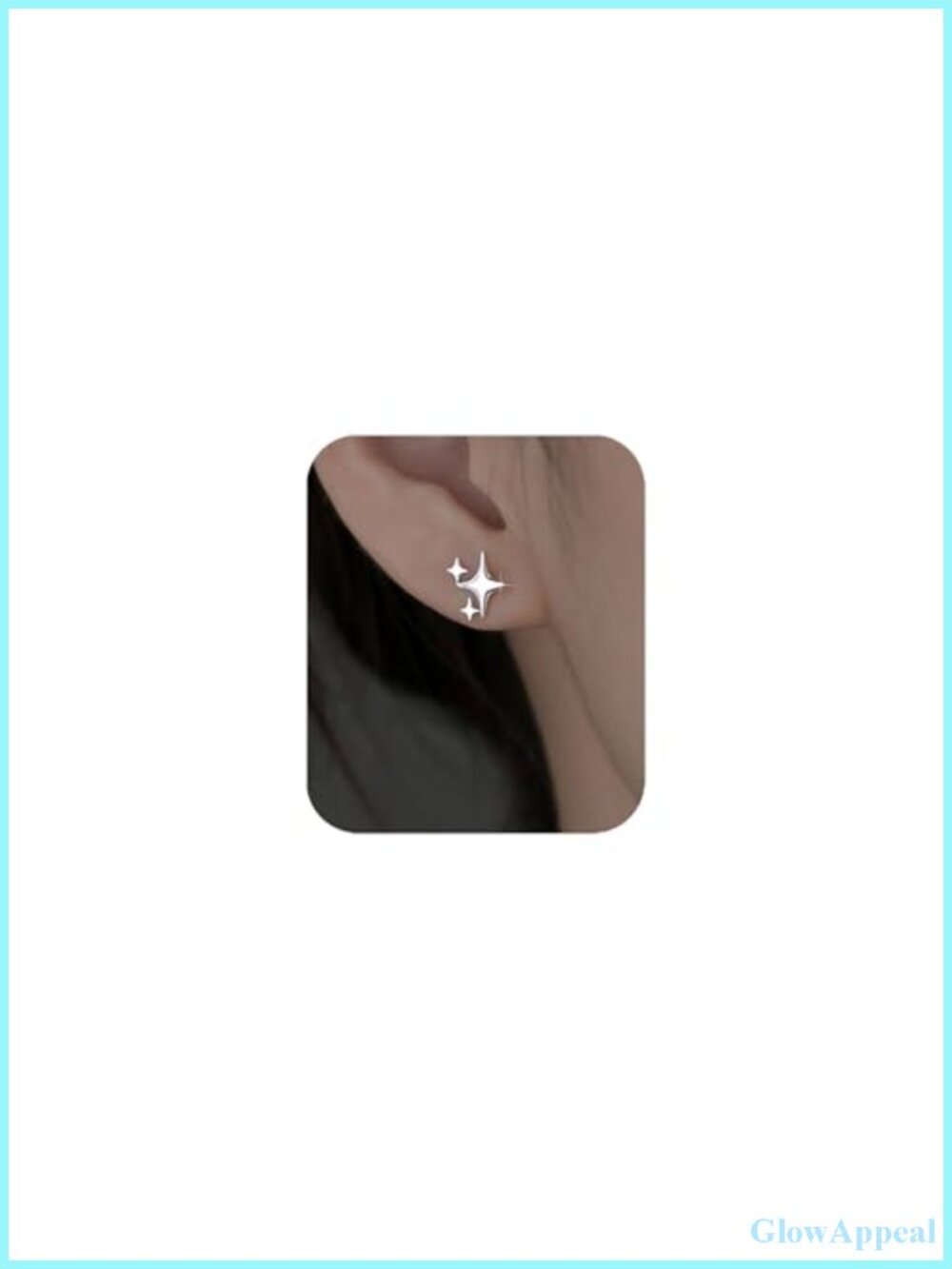 Hypoallergenic Silver Star Stud Earrings for Women Teens Gifts